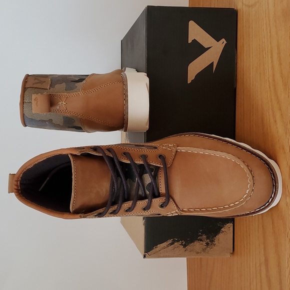 Territory Leather Moc Toe Ankle Boots in Brown - Picture 3 of 10